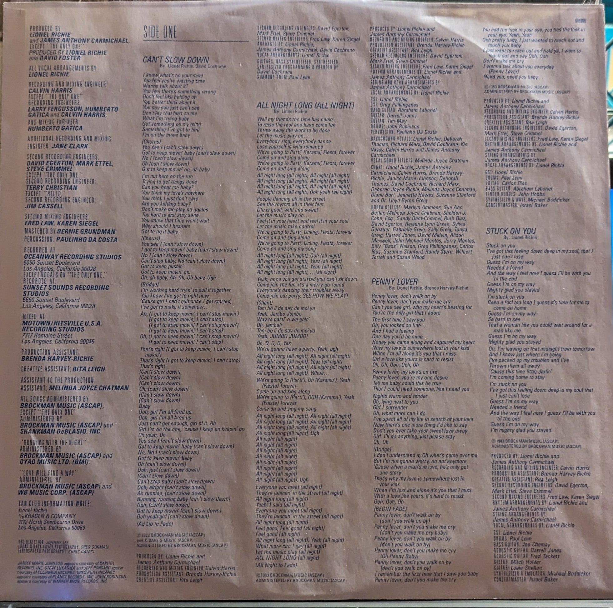 Can't Slow Down *IN SHRINK* | Near Mint (NM) Near Mint (NM)