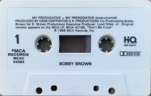 Bobby Brown - My Prerogative *CASSETTE* | Near Mint (NM) Near Mint (NM)