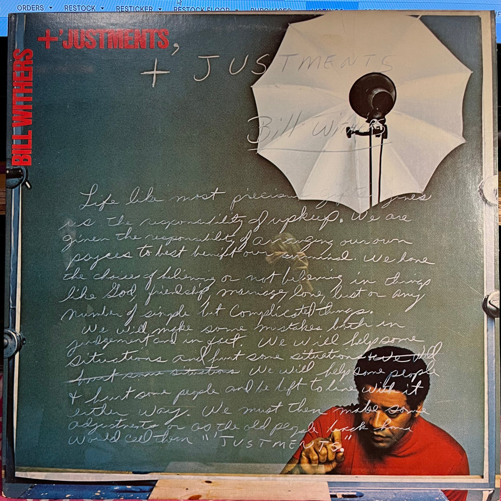 Bill Withers - +'Justments *SONIC PRESS* | Near Mint (NM) Near Mint (NM)