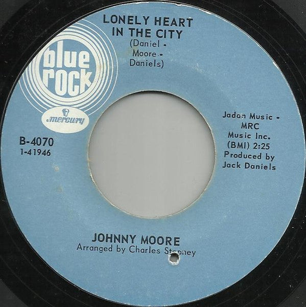 Johnny Moore (5) - Lonely Heart In The City / That's What You Said (7" VINYL) | Near Mint (NM or M-) Generic