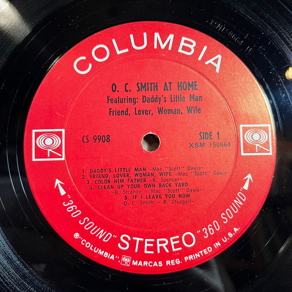 O.C. Smith At Home (VINYL) | Very Good Plus (VG+) Near Mint (NM)