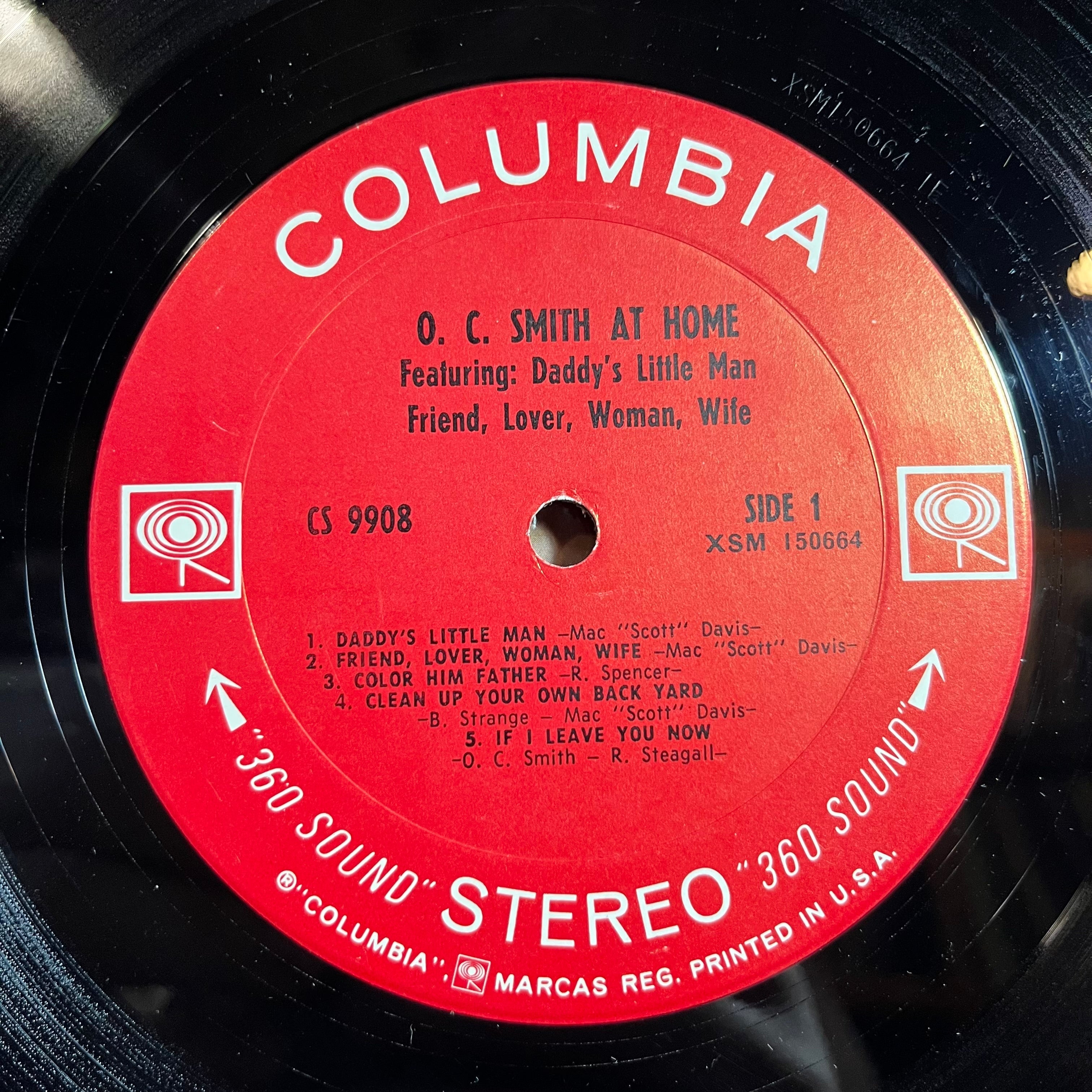 O.C. Smith At Home (VINYL) | Very Good Plus (VG+) Near Mint (NM)
