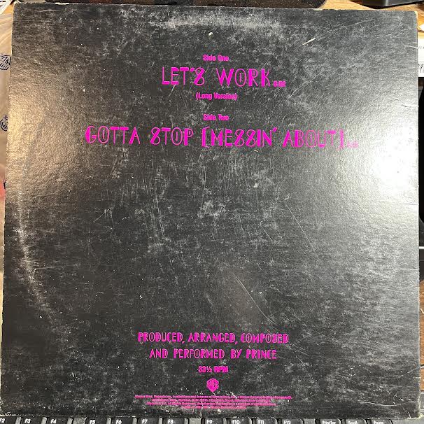 Prince - Let's Work (VINYL) | Very Good Plus (VG+) Very Good (VG)