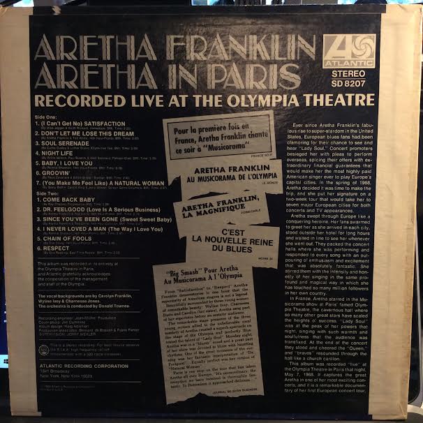 Aretha Franklin - Aretha In Paris (VINYL) | Very Good Plus (VG+) Very Good Plus (VG+)