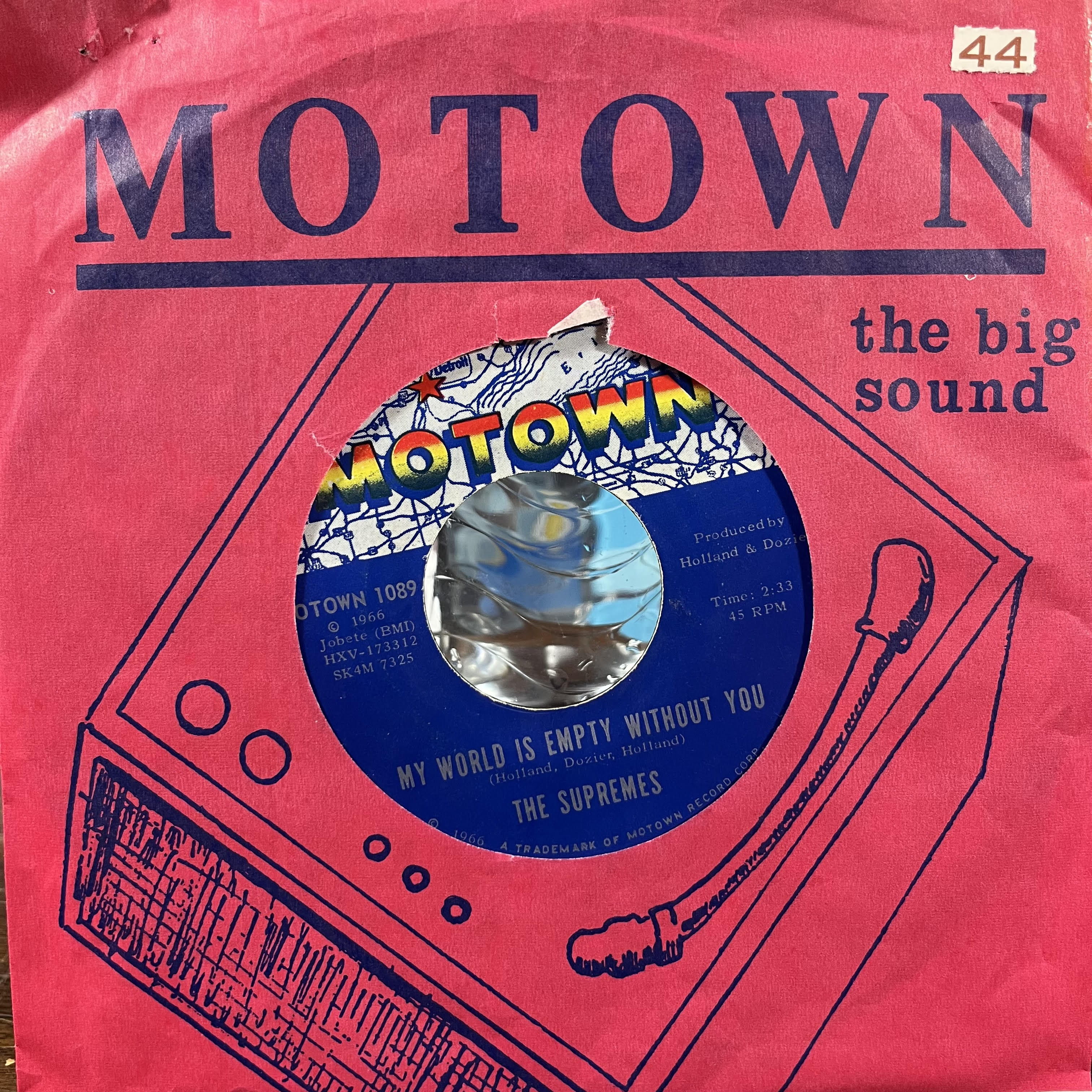 My World Is Empty Without You (7" VINYL) | Very Good (VG)