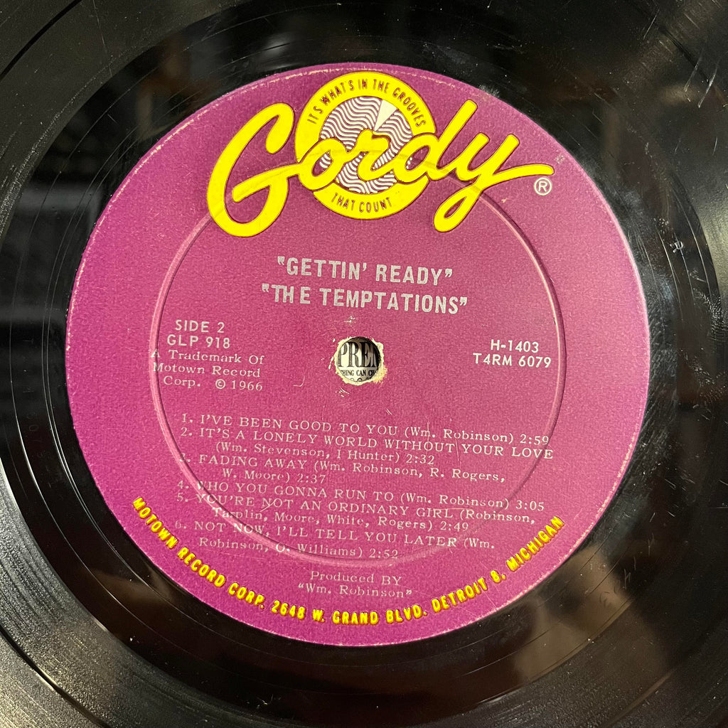 The Temptations - Gettin' Ready *ROCKAWAY* | Very Good (VG) Very Good (VG)
