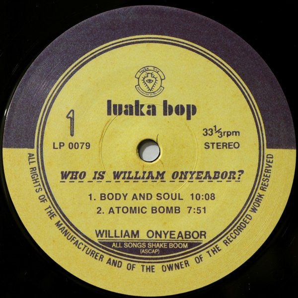 William Onyeabor - Who Is William Onyeabor? (3xVINYL) | Mint (M) Mint (M)