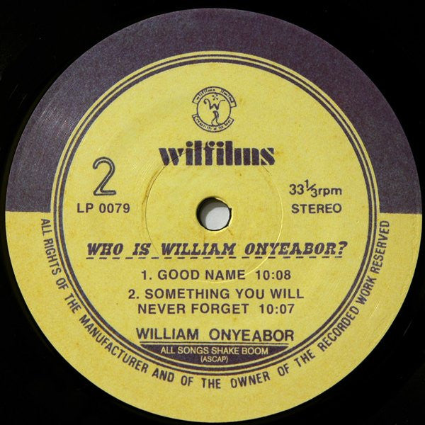 William Onyeabor - Who Is William Onyeabor? (3xVINYL) | Mint (M) Mint (M)