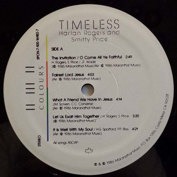Harlan Rogers And Smitty Price - Timeless (Hymns In Colour) | Near Mint (NM) Near Mint (NM)