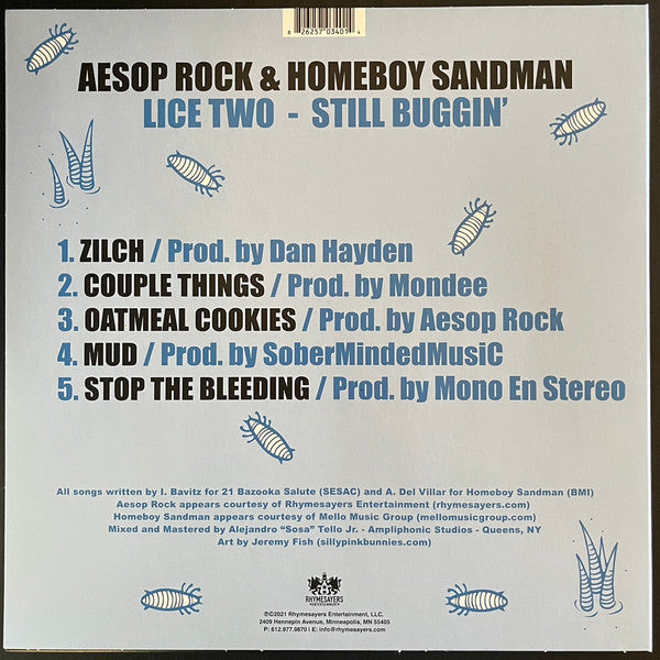 Aesop Rock & Homeboy Sandman - Lice Two - Still Buggin' | Mint (M) Mint (M)