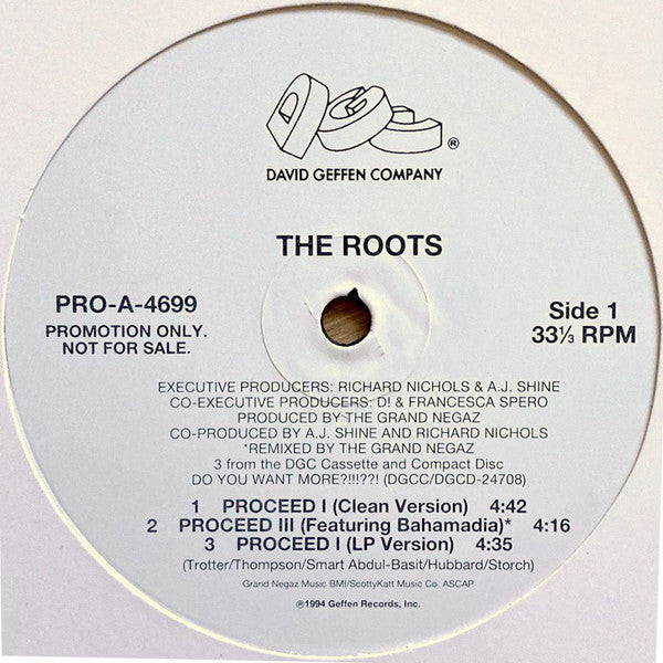 The Roots - Proceed (Pts 1&3) | Near Mint (NM) Excellent (EX)