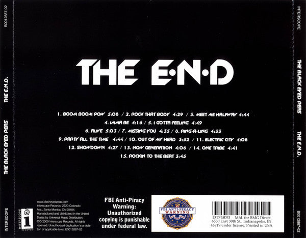 Black Eyed Peas - The E.N.D (CD) | Near Mint (NM) Near Mint (NM)