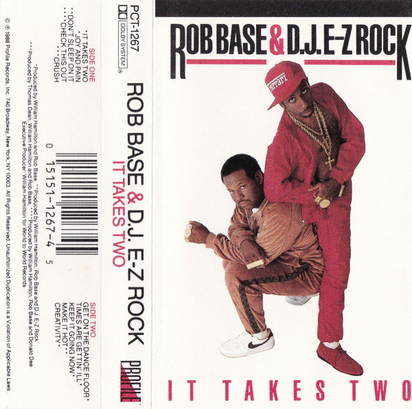 Rob Base & DJ E-Z Rock - It Takes Two *CASSETTE* | Near Mint (NM) Near Mint (NM)