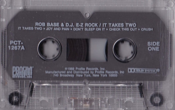 Rob Base & DJ E-Z Rock - It Takes Two *CASSETTE* | Near Mint (NM) Near Mint (NM)