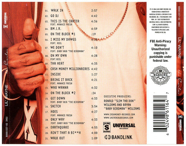 Lil Wayne - Tha Carter (CD) | Very Good Plus (VG+) Excellent (EX)