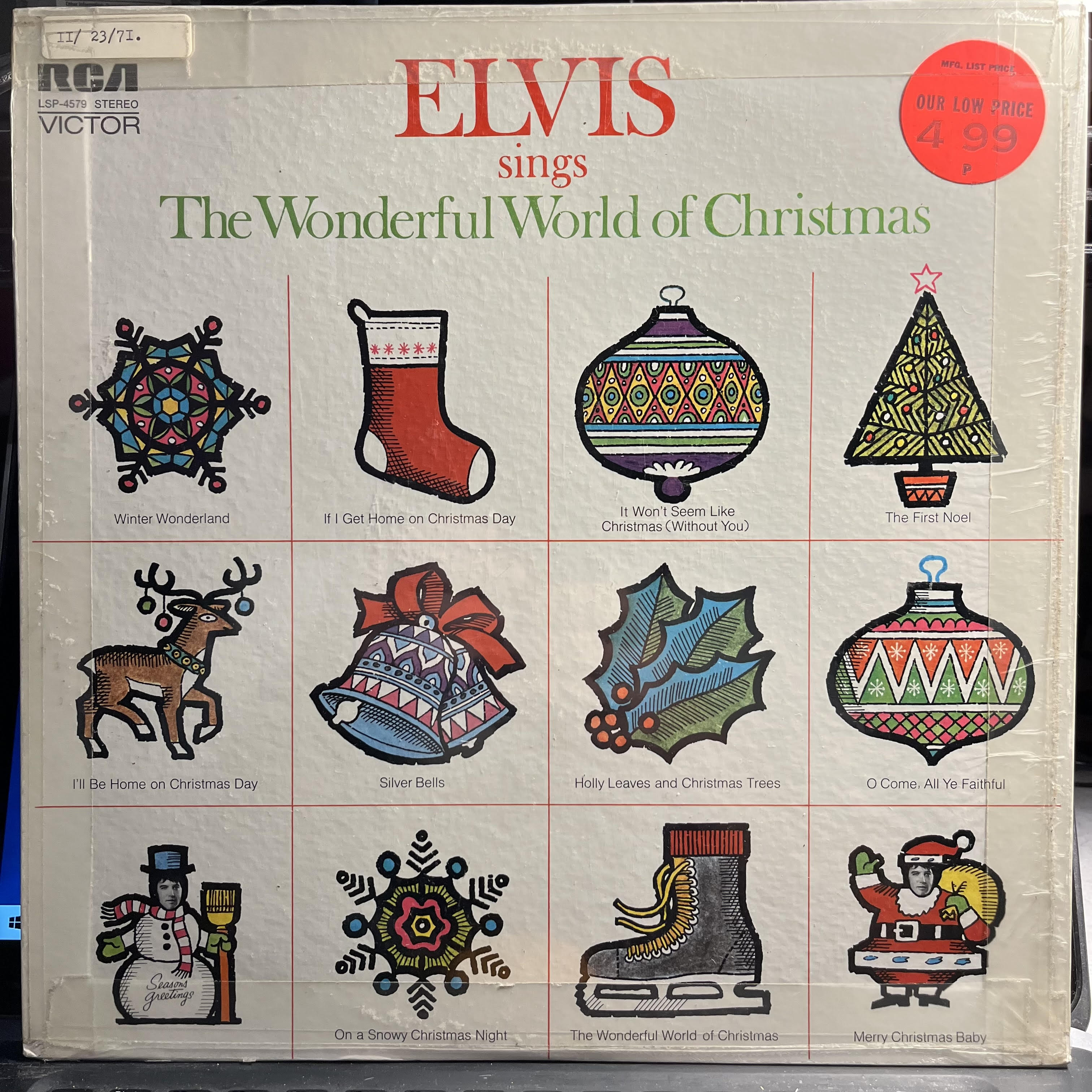 Elvis Presley - Elvis Sings The Wonderful World Of Christmas *HOLLYWOOD* | Excellent (EX) Excellent (EX)