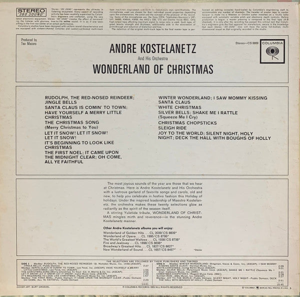 André Kostelanetz And His Orchestra - Wonderland Of Christmas | Excellent (EX) Near Mint (NM)