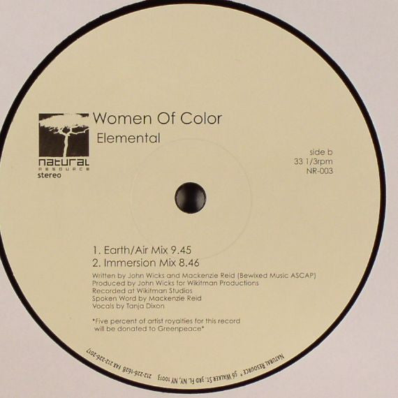 Women Of Color - Elemental (VINYL) | Excellent+ (EX+) Generic
