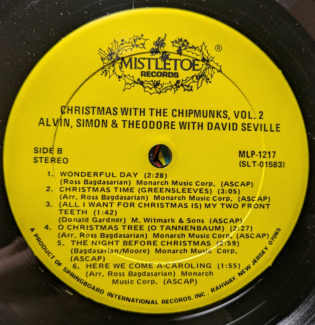 The Chipmunks - Christmas With The Chipmunks Volume 2 (VINYL) | Excellent (EX) Excellent (EX)