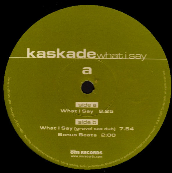 Kaskade - What I Say | Near Mint (NM or M-) Excellent (EX)