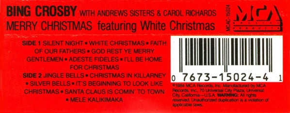 Bing Crosby - Merry Christmas *CASSETTE* | Near Mint (NM) Near Mint (NM)