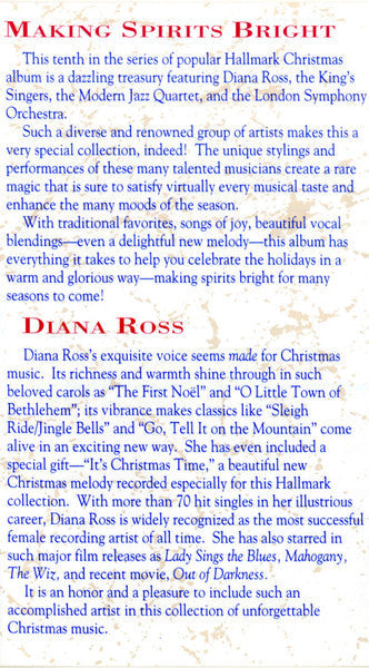 Diana Ross - Making Spirits Bright *CASSETTE* | Near Mint (NM) Near Mint (NM)