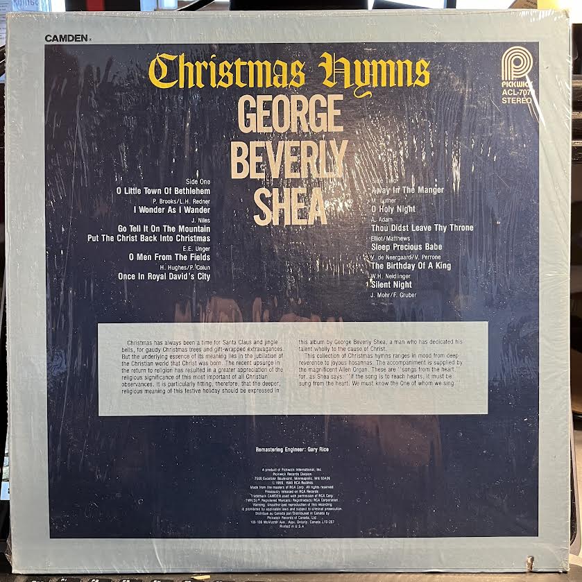 George Beverly Shea - Christmas Hymns *SHRINK* | Near Mint (NM) Near Mint (NM)