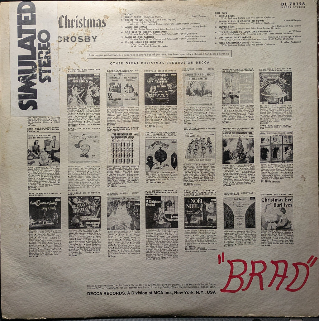 Bing Crosby - Merry Christmas (VINYL) | Very Good Plus (VG+) Very Good (VG)