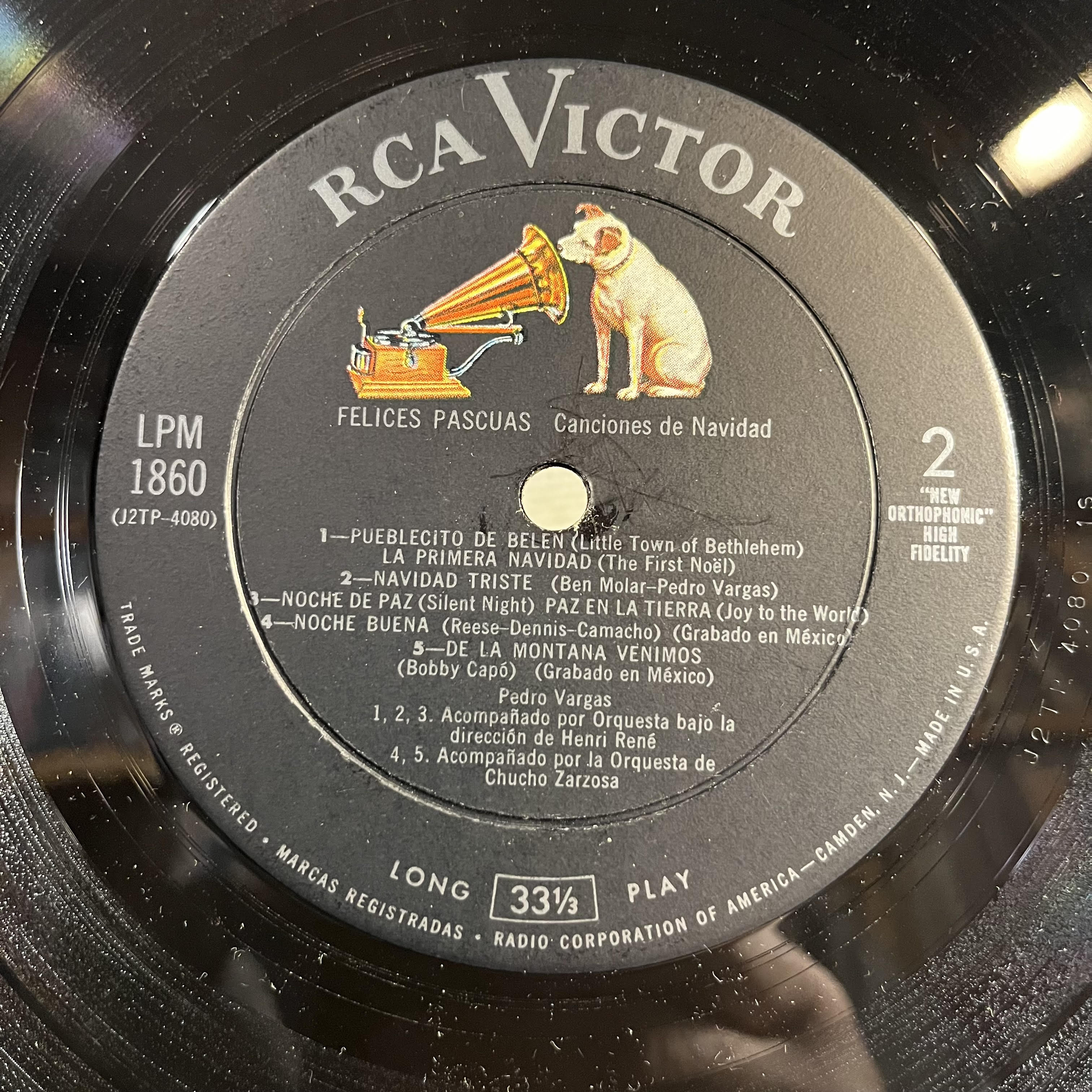 Felices Pascuas - Canciones De Navidad por Pedro Vargas | Very Good (VG) Excellent (EX)