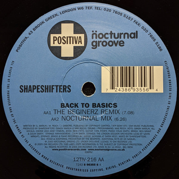 Shapeshifters - Back To Basics (VINYL) | Near Mint (NM) Generic