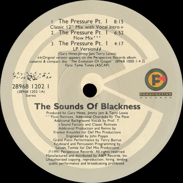 Sounds Of Blackness - The Pressure (Pt. 1) | Excellent (EX) Excellent (EX)