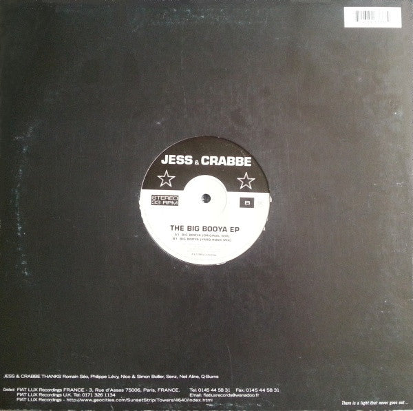 Jess & Crabbe - The Big Booya EP | Excellent (EX) Very Good Plus (VG+)