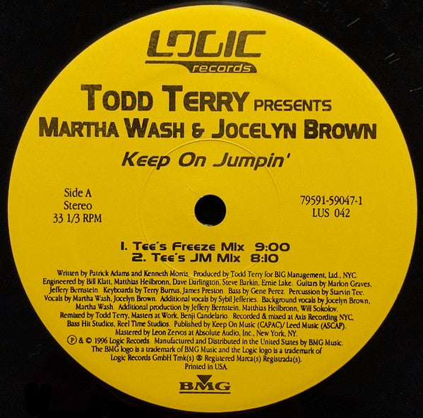 Todd Terry - Keep On Jumpin' (VINYL) | Excellent+ (EX+) Near Mint (NM)