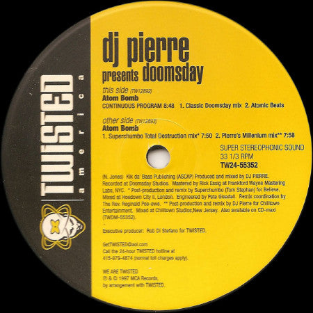 DJ Pierre - Atom Bomb | Excellent (EX) Very Good Plus (VG+)