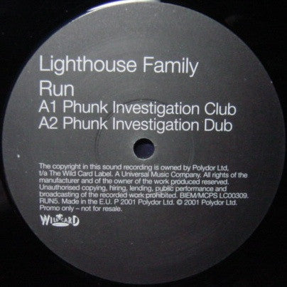 Lighthouse Family - Run: The Club - Mixes (VINYL) | Excellent (EX) Excellent (EX)