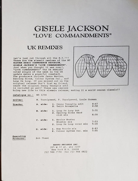 Gisele Jackson - Love Commandments (UK Remixes) | Excellent (EX) Generic