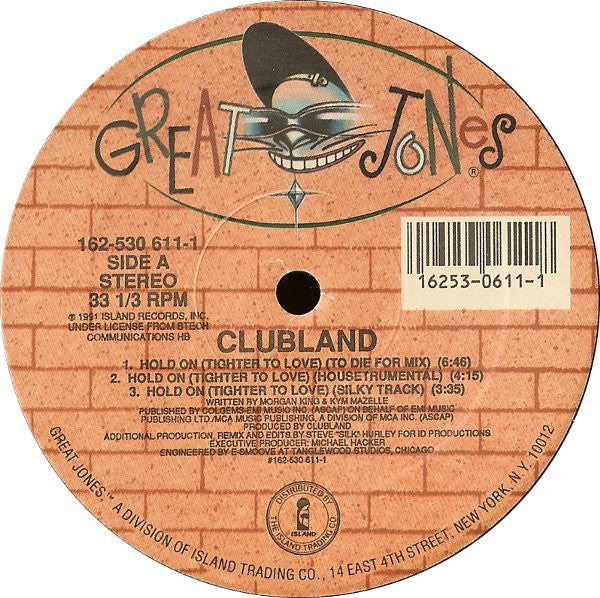 Clubland - Hold On (Tighter To Love) (VINYL) | Near Mint (NM) Near Mint (NM)