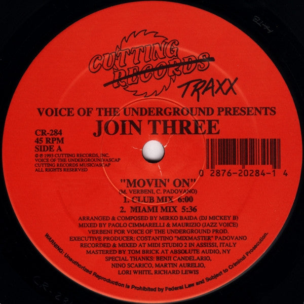 Voice Of The Underground - Movin' On (VINYL) | Near Mint (NM) Generic