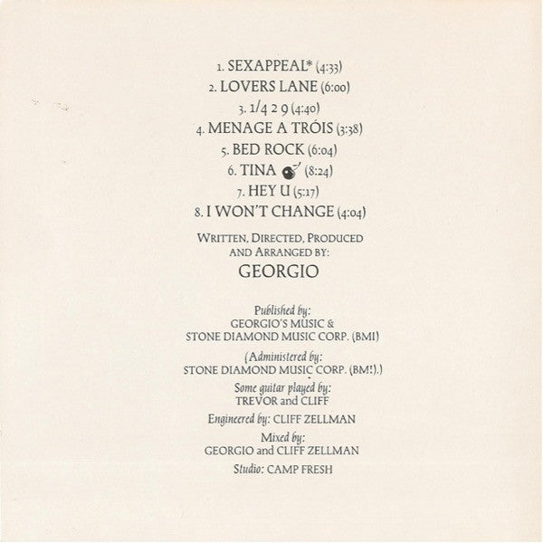 Sexappeal (Georgio's Greatest 12" Mixes)(CD) | Near Mint (NM) Near Mint (NM)