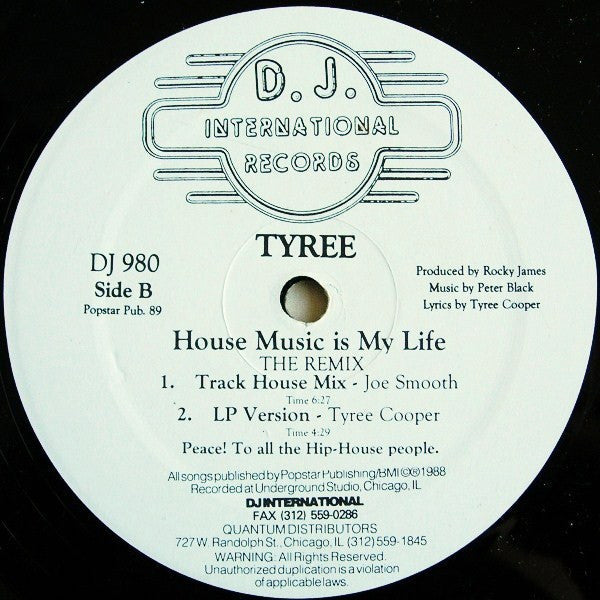 Tyree Cooper - House Music Is My Life (The Remix) (VINYL) | Near Mint (NM) Generic