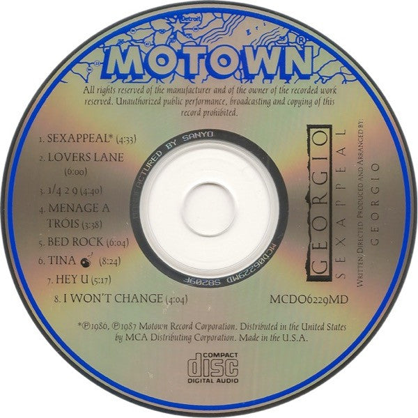 Sexappeal (Georgio's Greatest 12" Mixes)(CD) | Near Mint (NM) Near Mint (NM)