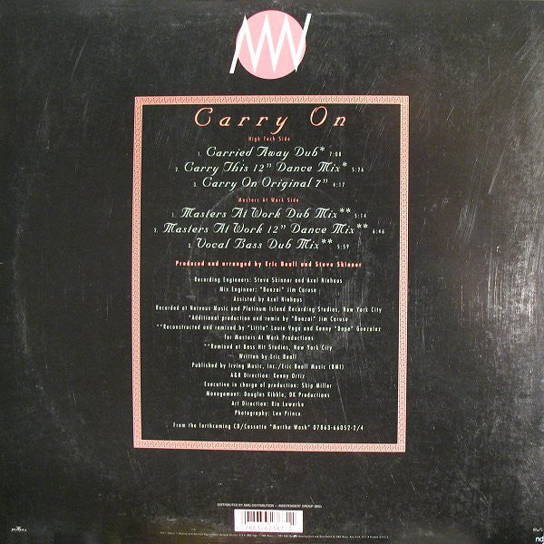 Martha Wash - Carry On (VINYL) | Near Mint (NM) Excellent (EX)