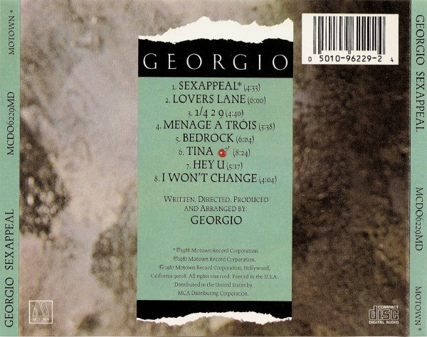 Sexappeal (Georgio's Greatest 12" Mixes)(CD) | Near Mint (NM) Near Mint (NM)