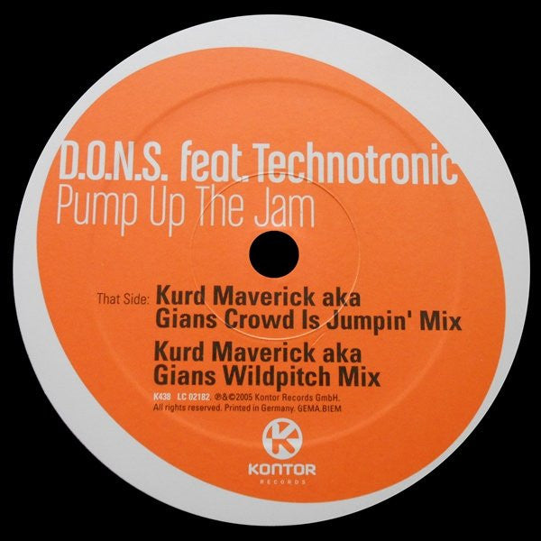 D.O.N.S. - Pump Up The Jam | Very Good Plus (VG+) Near Mint (NM)