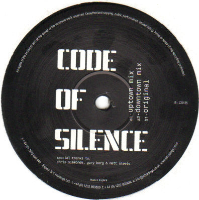 Chris Simmonds - Code Of Silence | Very Good Plus (VG+) Generic