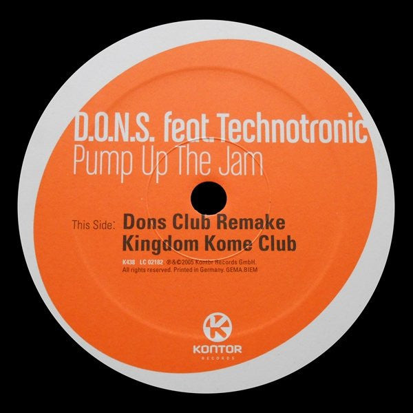 D.O.N.S. - Pump Up The Jam | Very Good Plus (VG+) Near Mint (NM)