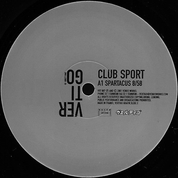 Patrick Alavi - Club Sport | Very Good Plus (VG+) Very Good Plus (VG+)