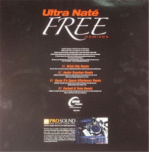 Ultra Naté - Free (Remixes) | Very Good Plus (VG+) Very Good Plus (VG+)