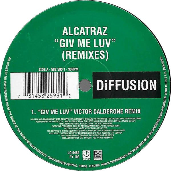 Alcatraz - Giv Me Luv (Remixes) | Very Good Plus (VG+) Very Good Plus (VG+)