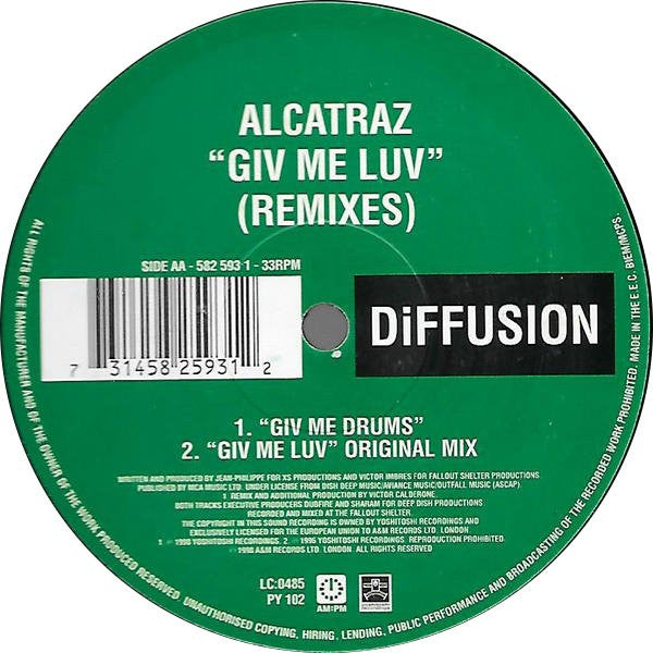 Alcatraz - Giv Me Luv (Remixes) | Very Good Plus (VG+) Very Good Plus (VG+)